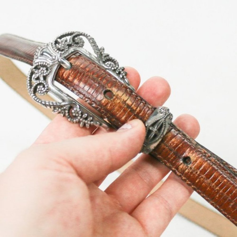 🗝️🧦Vintage Brighton Boho Western Leather Belt Cowboy